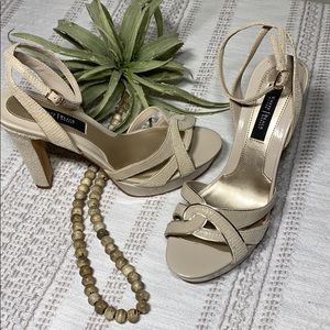 White House Black Market Ankle Strap Heels